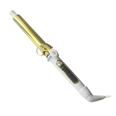 Golden Hair Curling Iron with Negative Ion and Antiscalding Features
