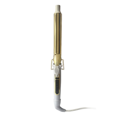 Golden Hair Curling Iron with Negative Ion and Antiscalding Features