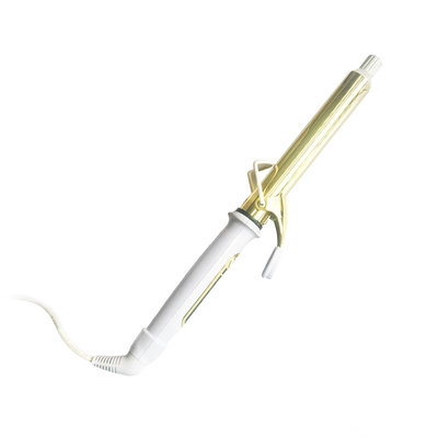 Golden Hair Curling Iron with Negative Ion and Antiscalding Features