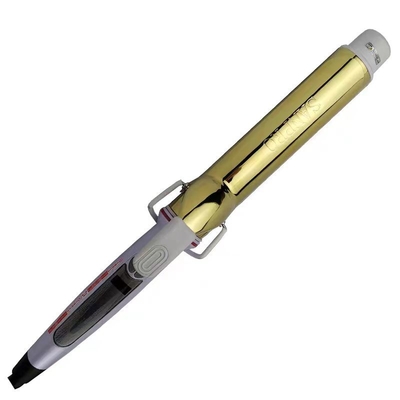 LCD Intelligent Control Hair Curling Iron Golden Color with Negative Ion Technology and International Voltage