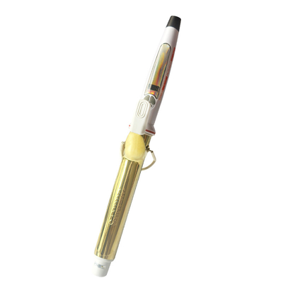 LCD Intelligent Control Hair Curling Iron Golden Color with Negative Ion Technology and International Voltage