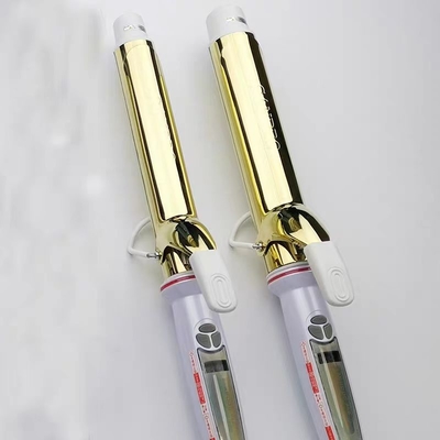 LCD Intelligent Control Hair Curling Iron Golden Color with Negative Ion Technology and International Voltage