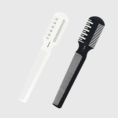 Double trim ABS White trim comb recommended by home commercial hair salon