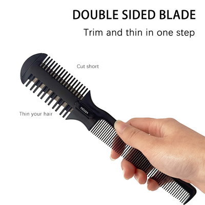 Double trim ABS White trim comb recommended by home commercial hair salon