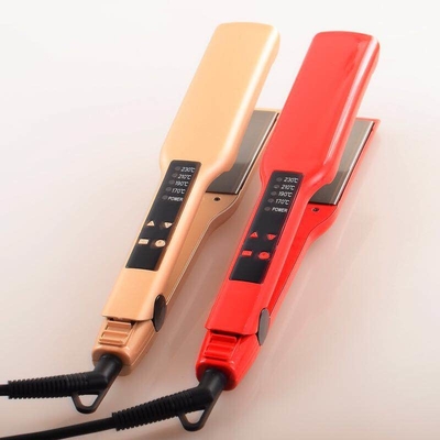Infrared Flat Iron Electric Hair Straightener 45W Power With LCD Display