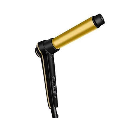 Professional Corner Hair Curling Iron Golden PTC Fast Heating LCD Display