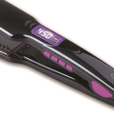 Salon LCD Black Straightening Curling Iron Fashionable Salon Style Hair Straightener