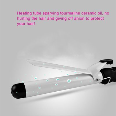 45w Electric Spiral Curling Iron Custom Heat Barrel Size Universal Voltage